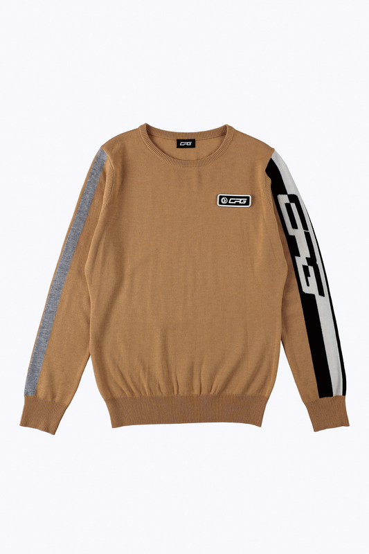 【Sample】クルーネックサイドロゴニット