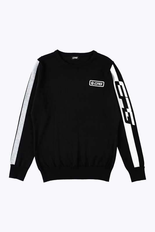 【Sample】クルーネックサイドロゴニット