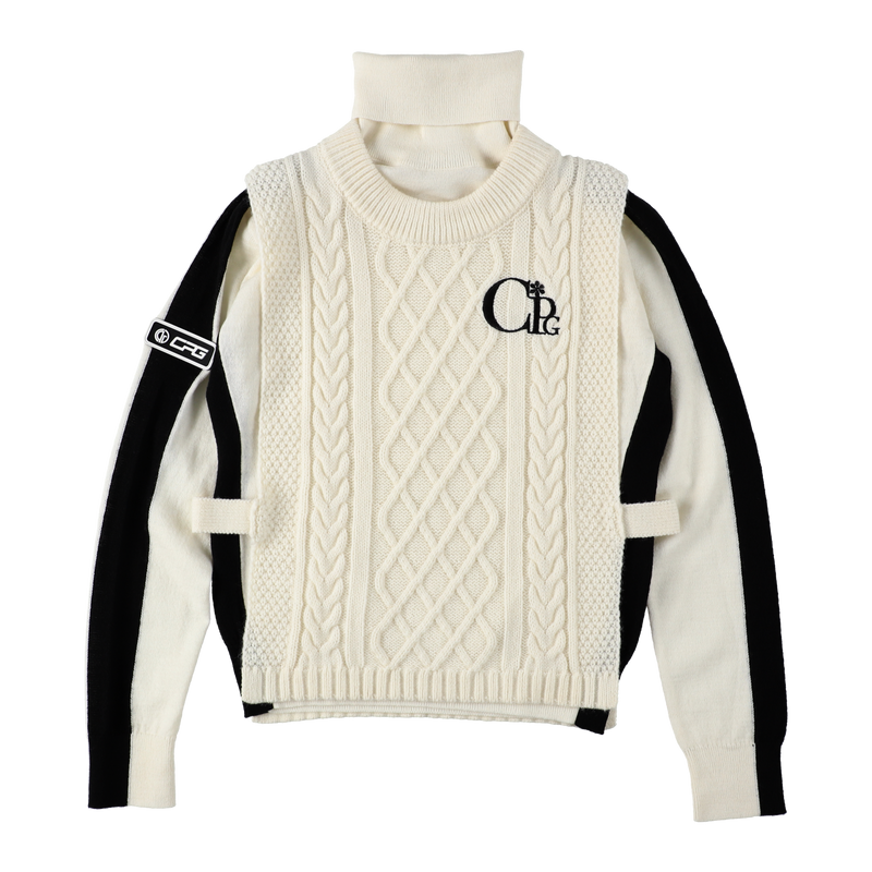 3wayオーバーベストシルエットモックネック-SAMPLE-