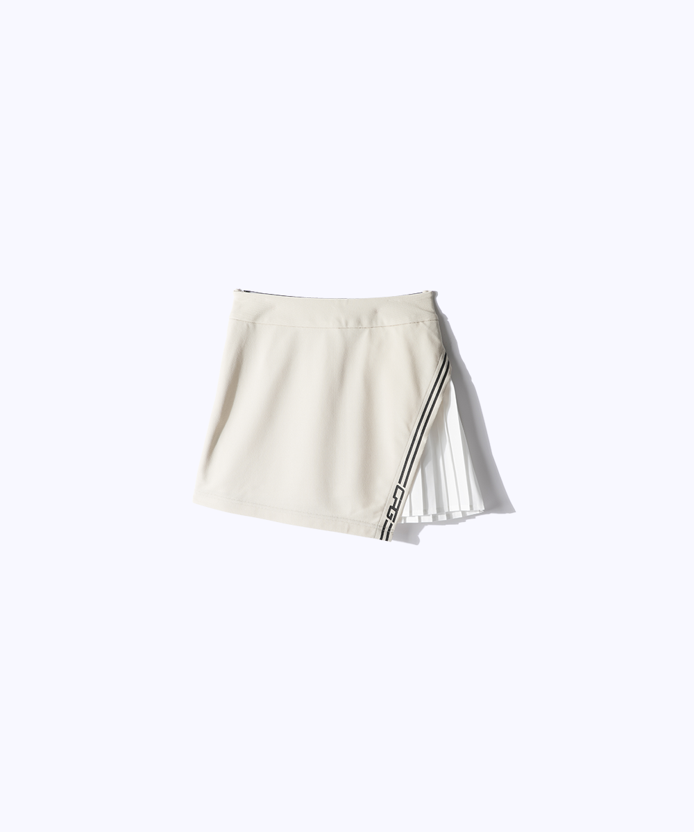 asymmetric pleated skirt（アシンメトリープリーツスカート）