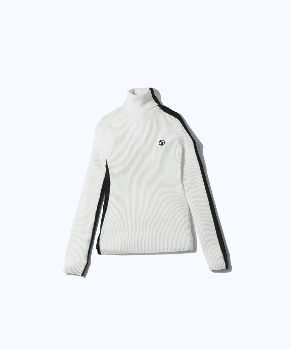 【Sample】バイカラーハイネックニット