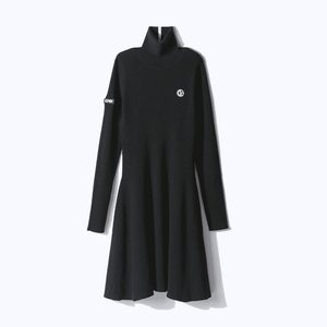 【Sample】ハイネックフレアニットワンピース