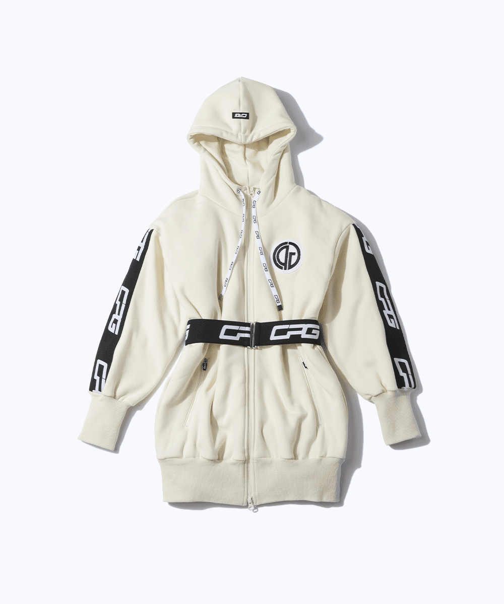 【Sample】ふわふわロング丈ジップアップジャケット