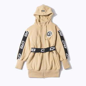 【Sample】ふわふわロング丈ジップアップジャケット