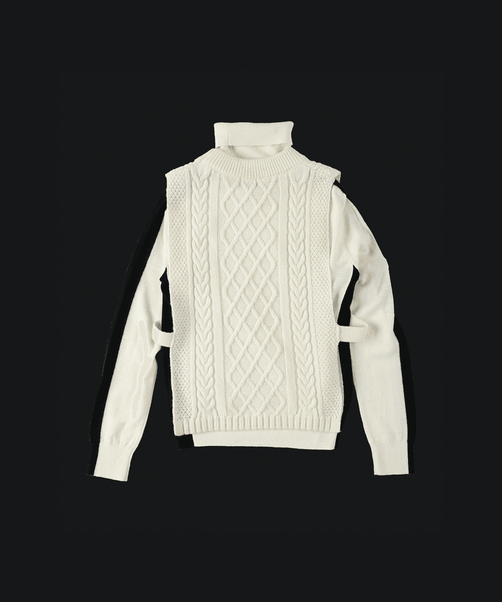 【Sample】3wayオーバーベストシルエットモックネック