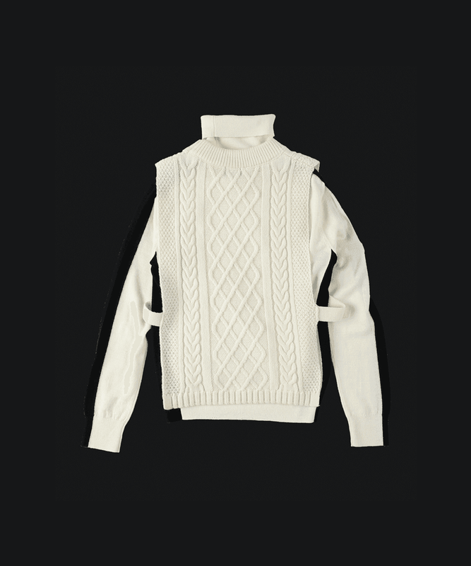 【Sample】3wayオーバーベストシルエットモックネック