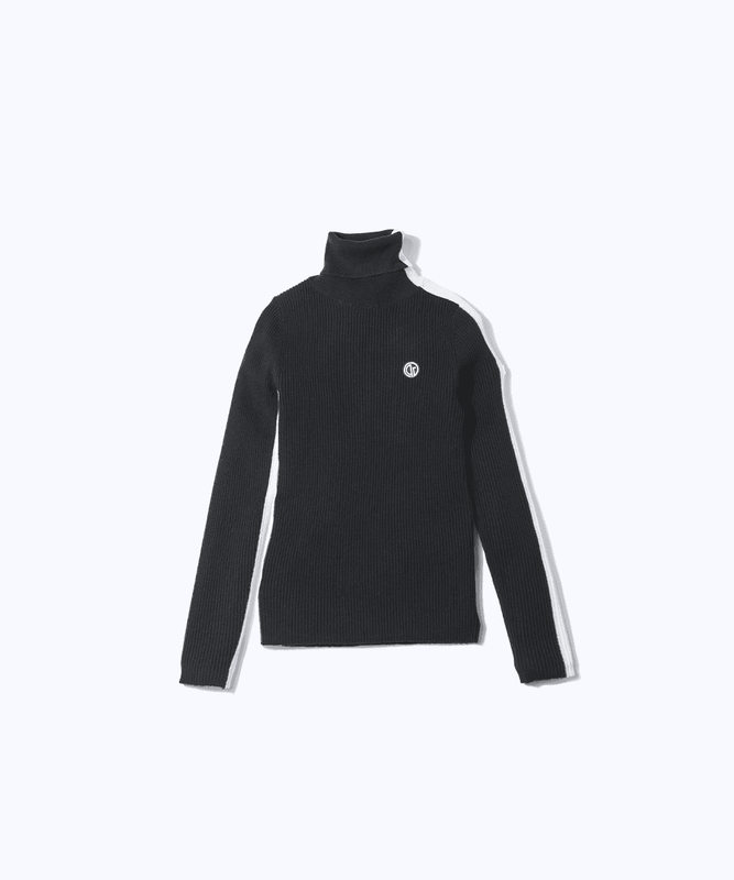 【Sample】バイカラーハイネックニット