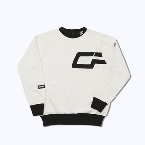 【Sample】Middle neck logo motif knit sweater | MENS | MEN