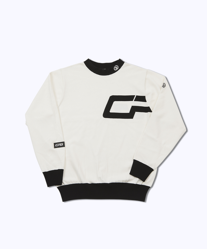 【Sample】Middle neck logo motif knit sweater | MENS | MEN