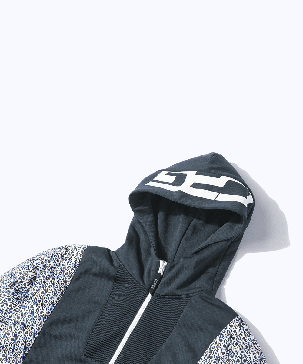 【Sample】ハイブリッドハーフジップフーディ | MEN