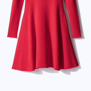 【Sample】ハイネックフレアニットワンピース