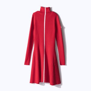 【Sample】ハイネックフレアニットワンピース