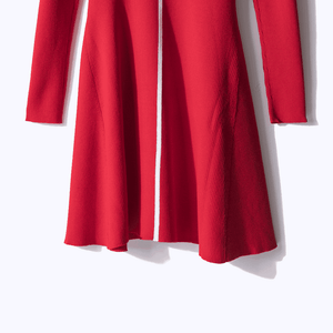 【Sample】ハイネックフレアニットワンピース