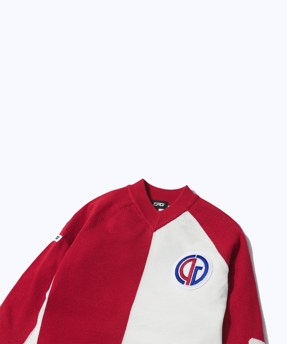 【Sample】Vネックニットプルオーバー