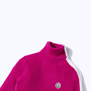 【Sample】バイカラーハイネックニット