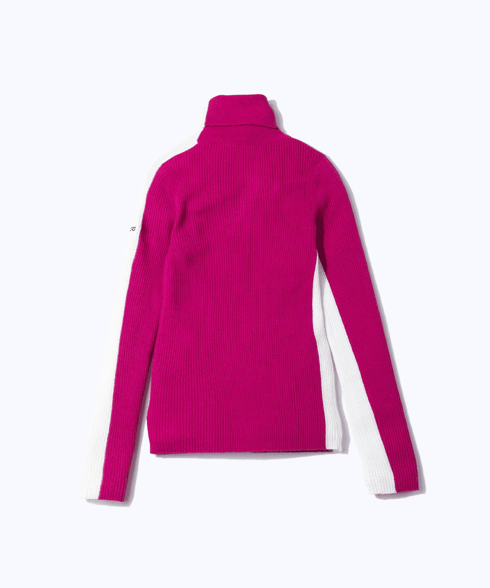 【Sample】バイカラーハイネックニット