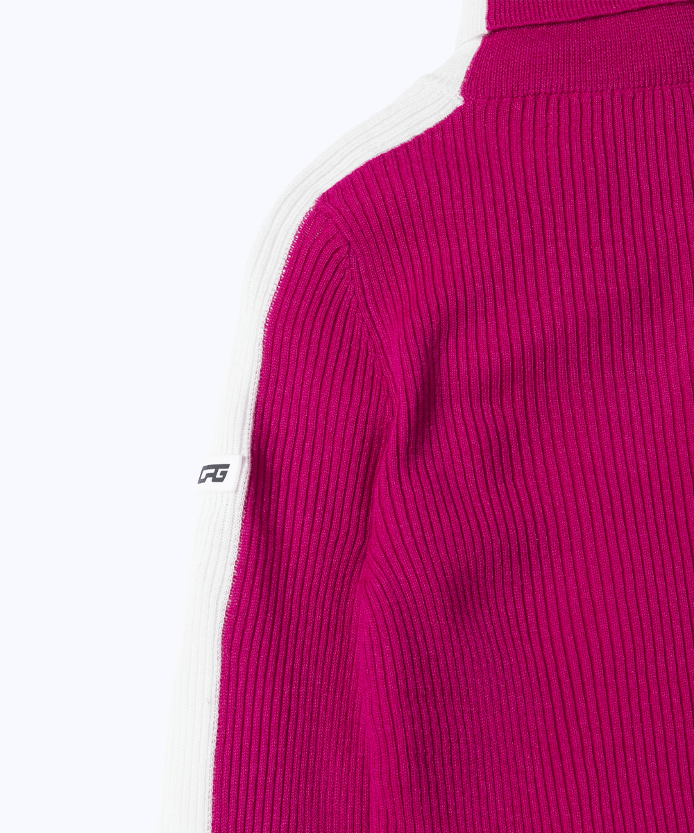 Bicolor high neck knit（バイカラーハイネックニット）