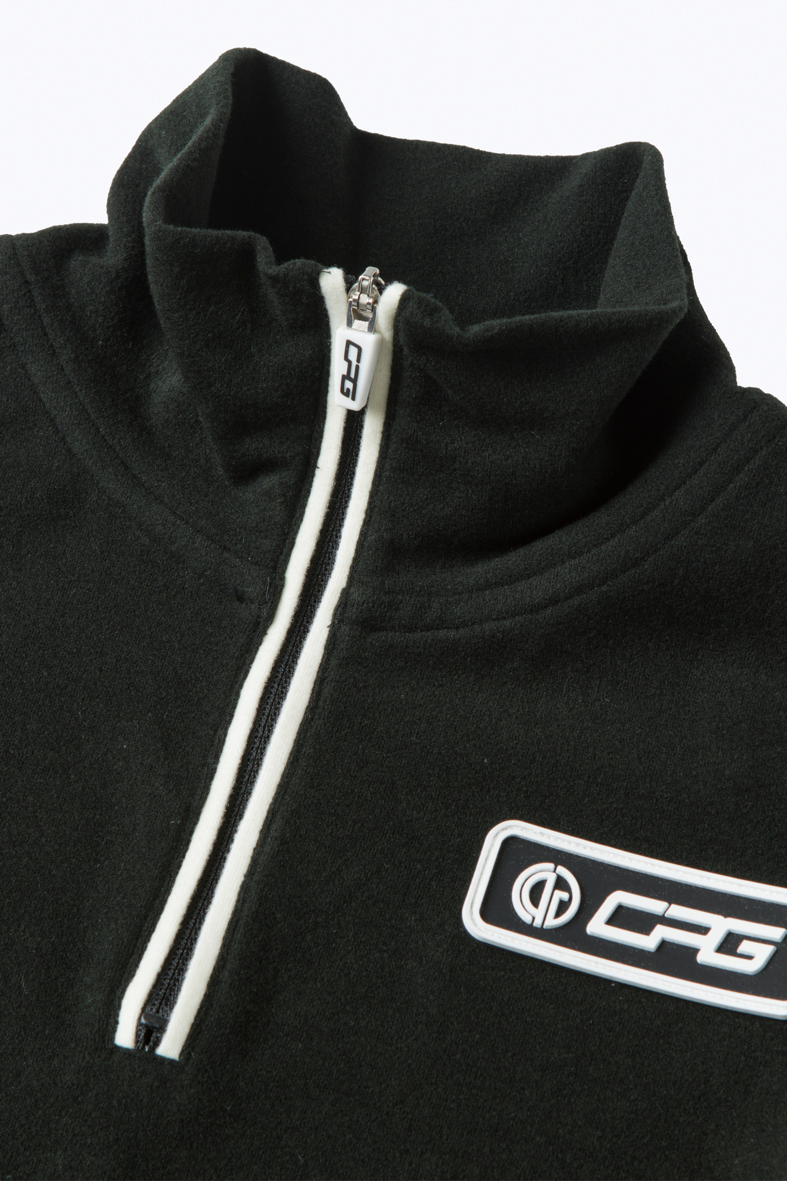 ハイネックバイカラーモックネック