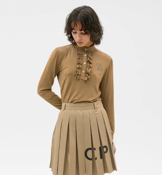 【Sample】前立てフリルシャツLS