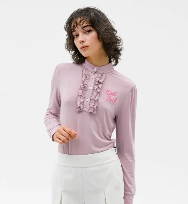 【Sample】前立てフリルシャツLS