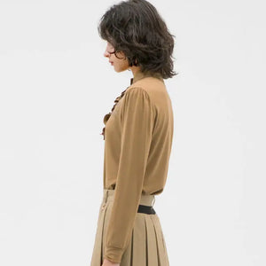 【Sample】前立てフリルシャツLS