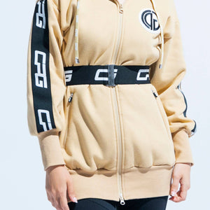 【Sample】ふわふわロング丈ジップアップジャケット