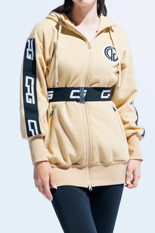 【Sample】ふわふわロング丈ジップアップジャケット