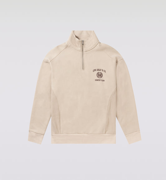 HALF ZIP COLLEGE LOGO LS