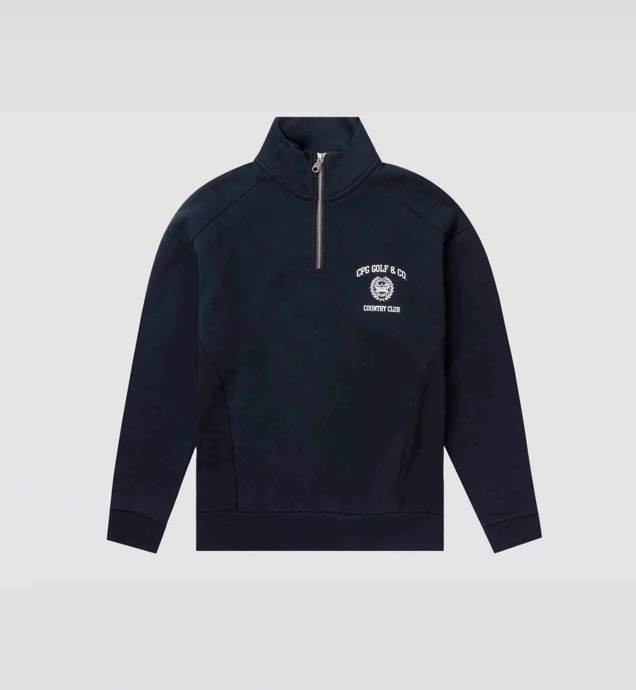 【Sample】HALF ZIP COLLEGE LOGO LS