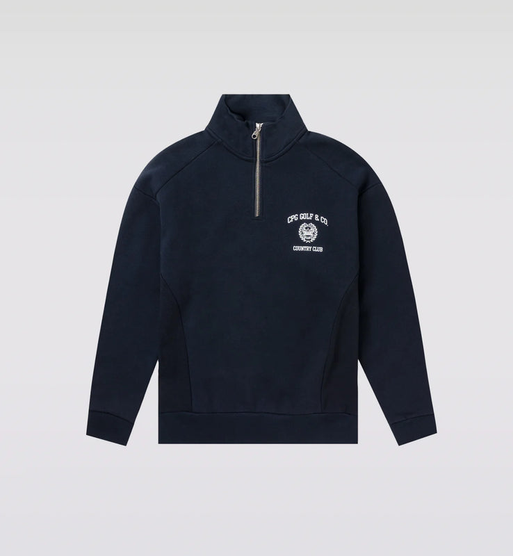【Sample】HALF ZIP COLLEGE LOGO LS