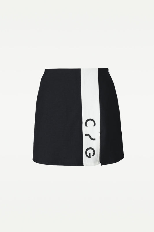 麻混ライン切り替えスコート -sample-