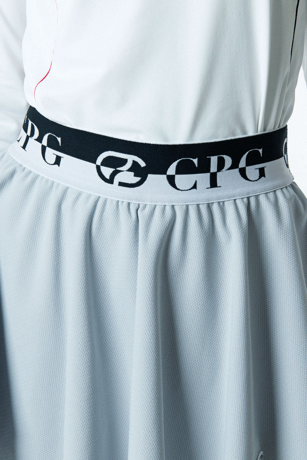 フレアメッシュレイヤードスコート