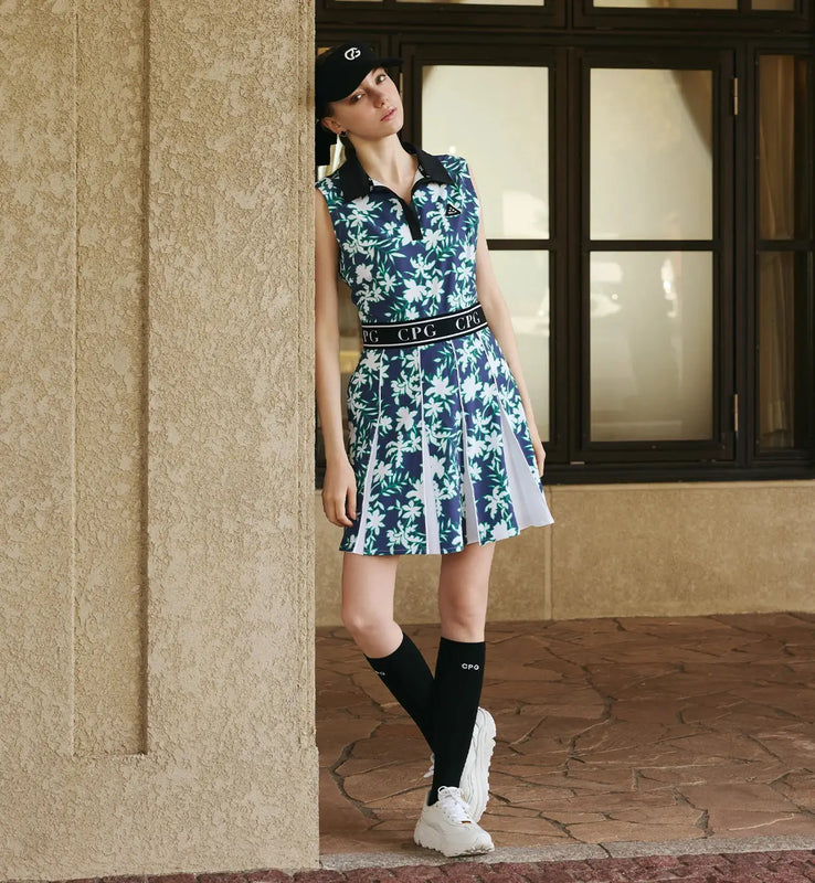 ゴルフ CPGゴルフワンピース ドット柄 FLOWER MOTIF ONE PIECE NS – CPG GOLF(シーピージー ゴルフ)