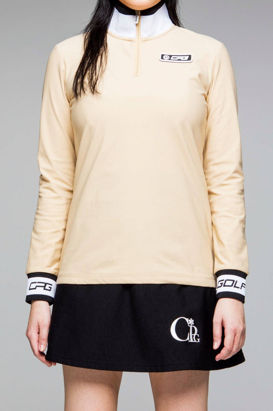 【Sample】ハイネックZIPラインモックネック