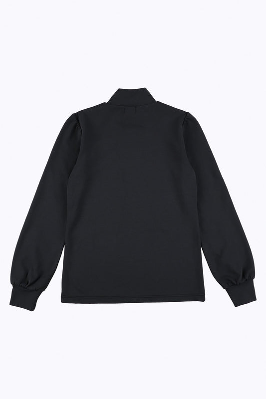 バルーンスリーブモックネック