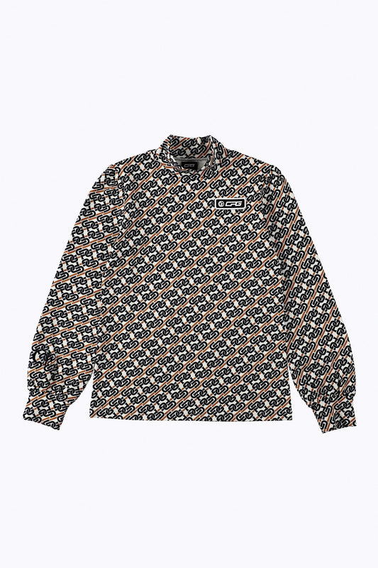 バルーンスリーブモックネック