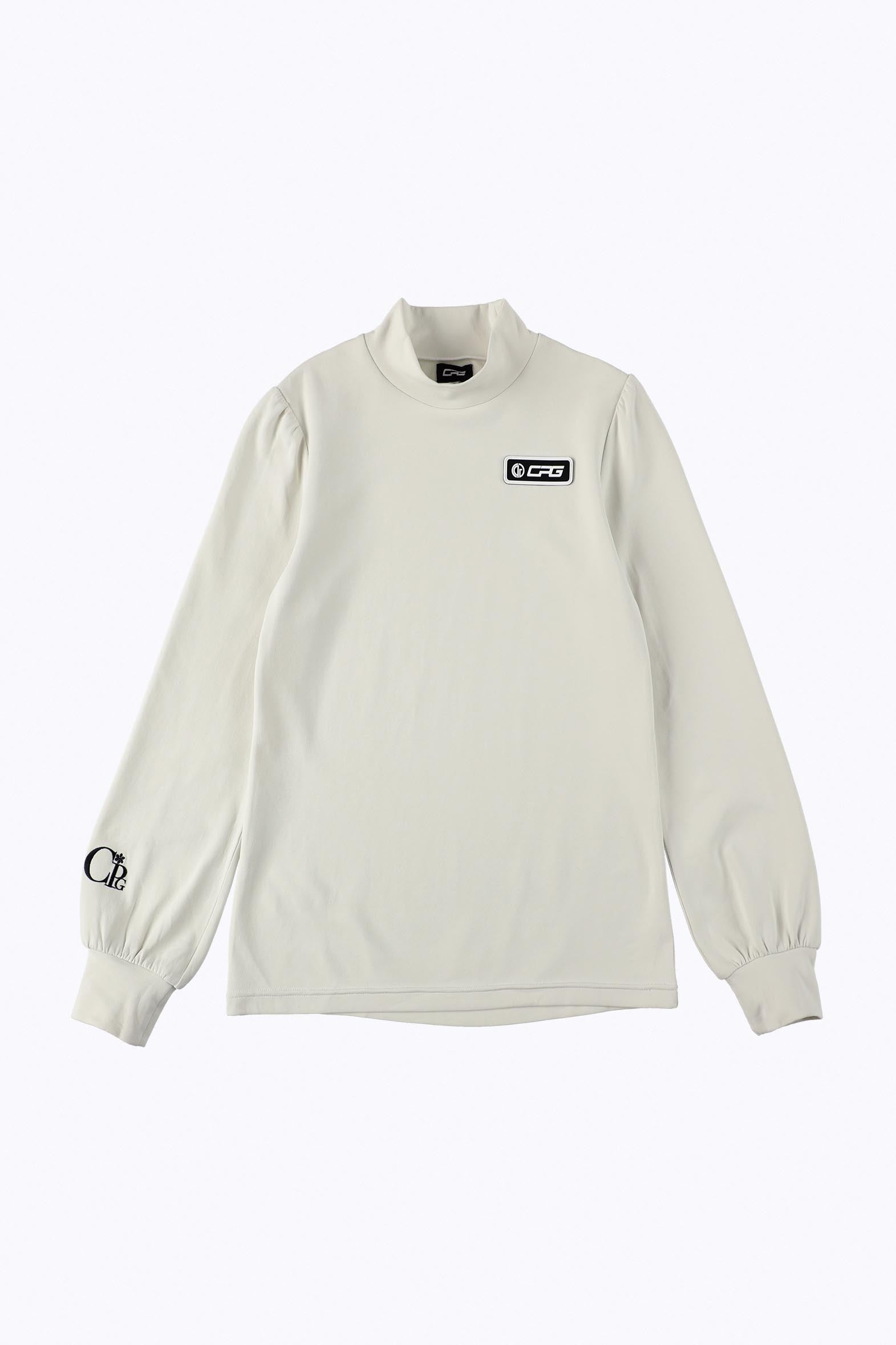 バルーンスリーブモックネック