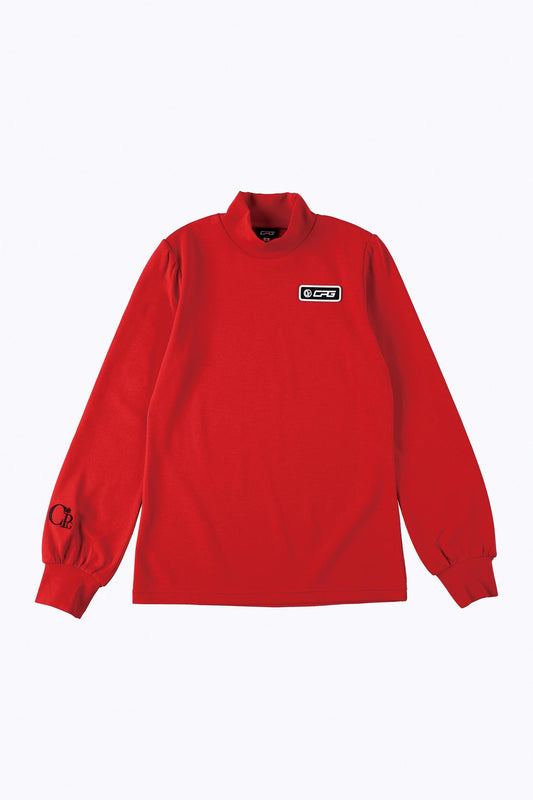 バルーンスリーブモックネック