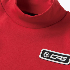 バルーンスリーブモックネック