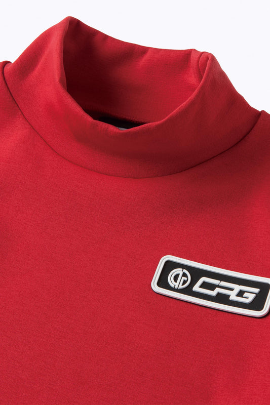 バルーンスリーブモックネック