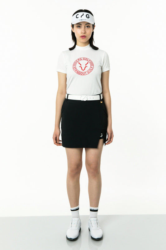 ロゴプリントモックネックショートスリーブ  CPGゴルフ レディース 半袖 Tシャツ ゴルフウェア