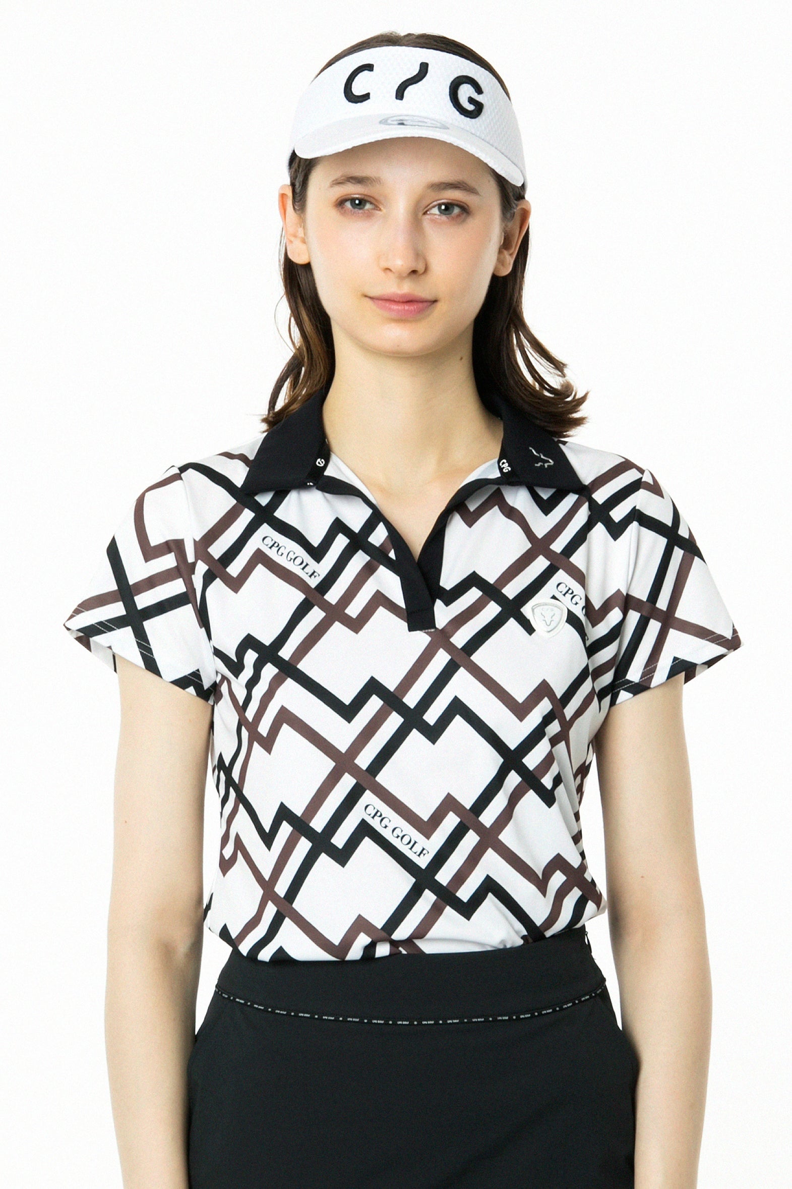 ジオメトリックプリントスキッパーSS