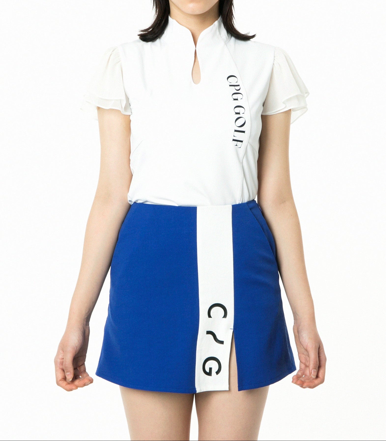 マオカラー袖シフォンSS