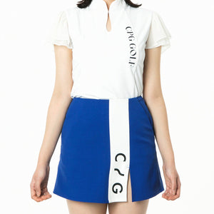 マオカラー袖シフォンSS