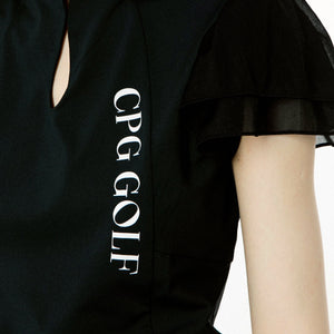 マオカラー袖シフォンSS