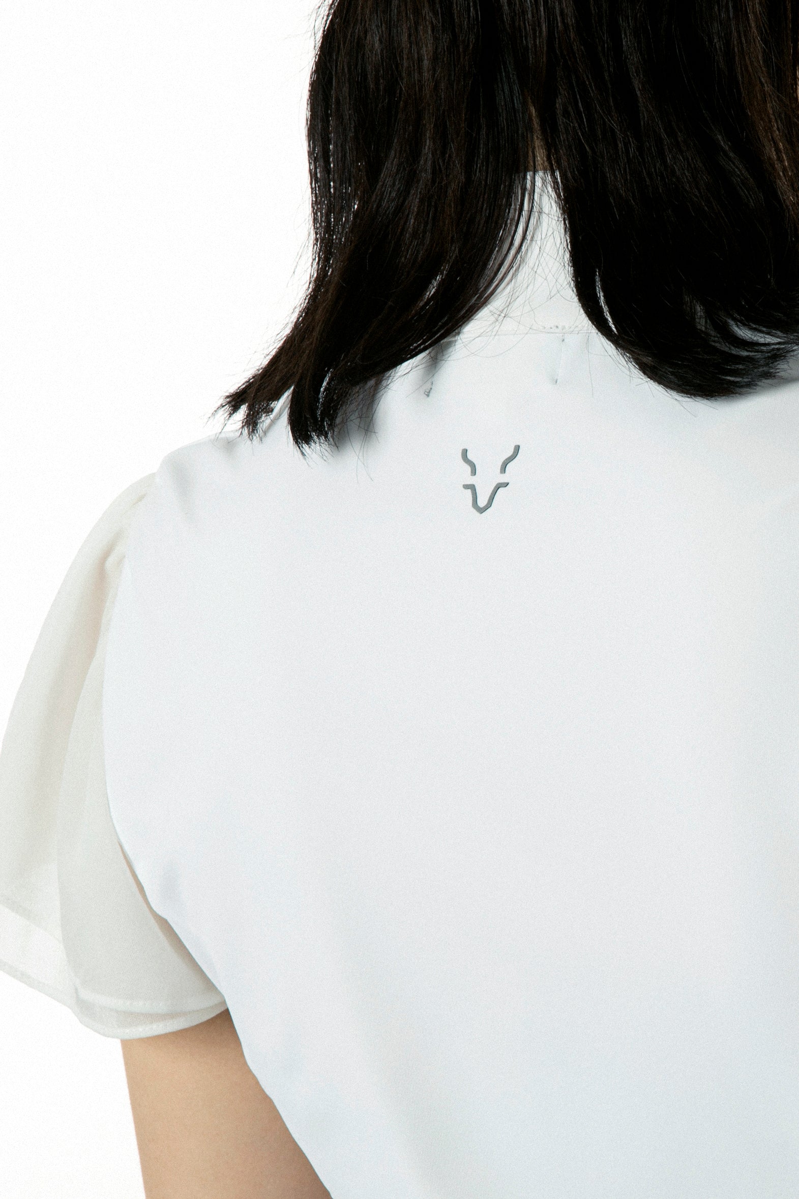 マオカラー袖シフォンSS