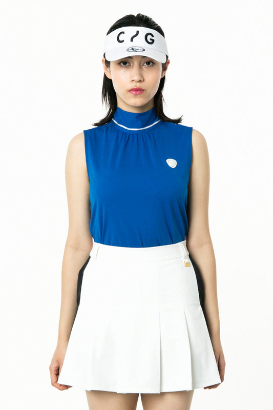 リボンタイ付きノースリーブシャツ