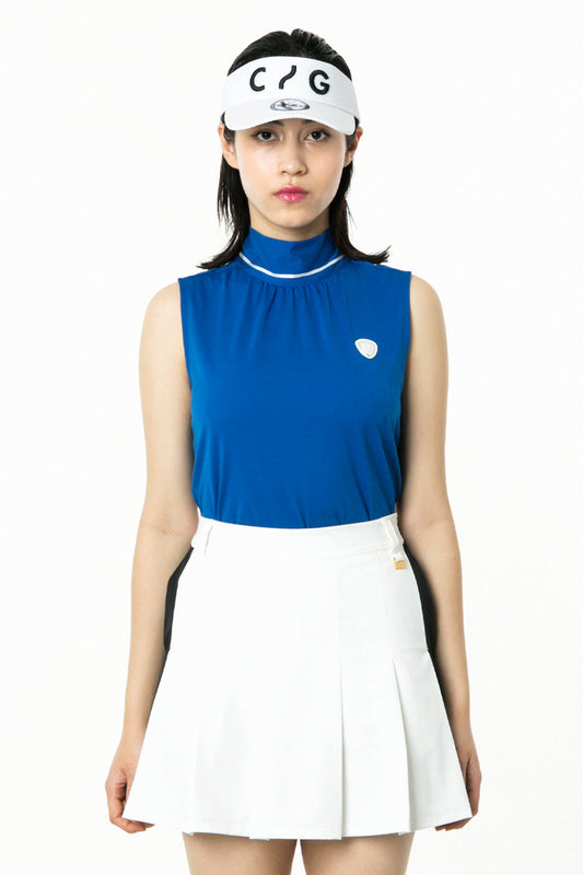 リボンタイ付きノースリーブシャツ