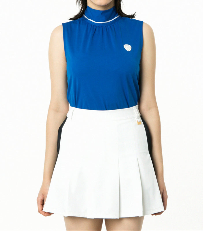 リボンタイ付きノースリーブシャツ