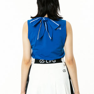 リボンタイ付きノースリーブシャツ